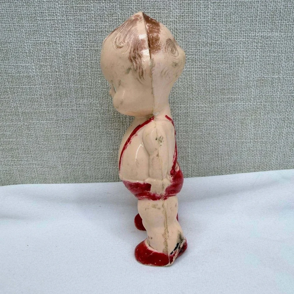 Vintage Ideal Hard Plastic Kewpie Doll 6 Inch Red Sunsuit Mid Century Toy Fair